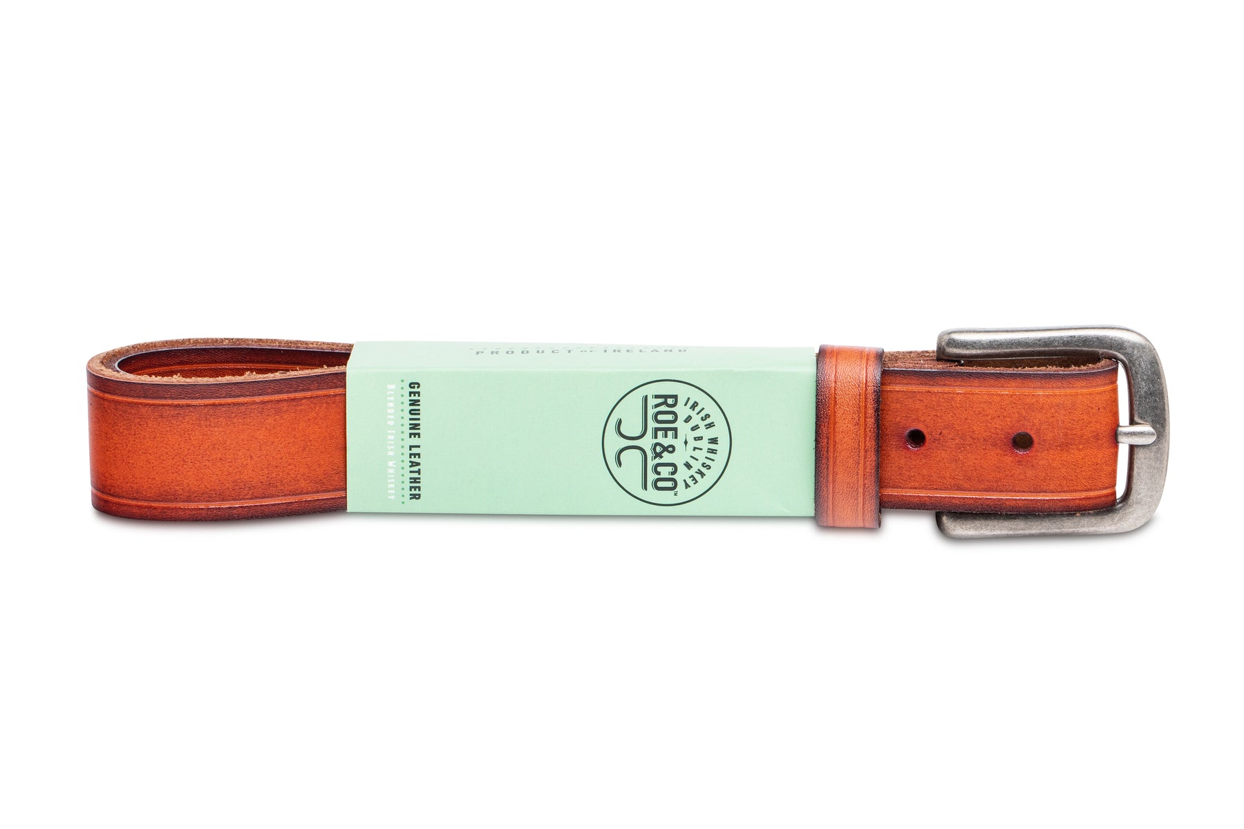Roe & Co Irish Whiskey Leather Belt