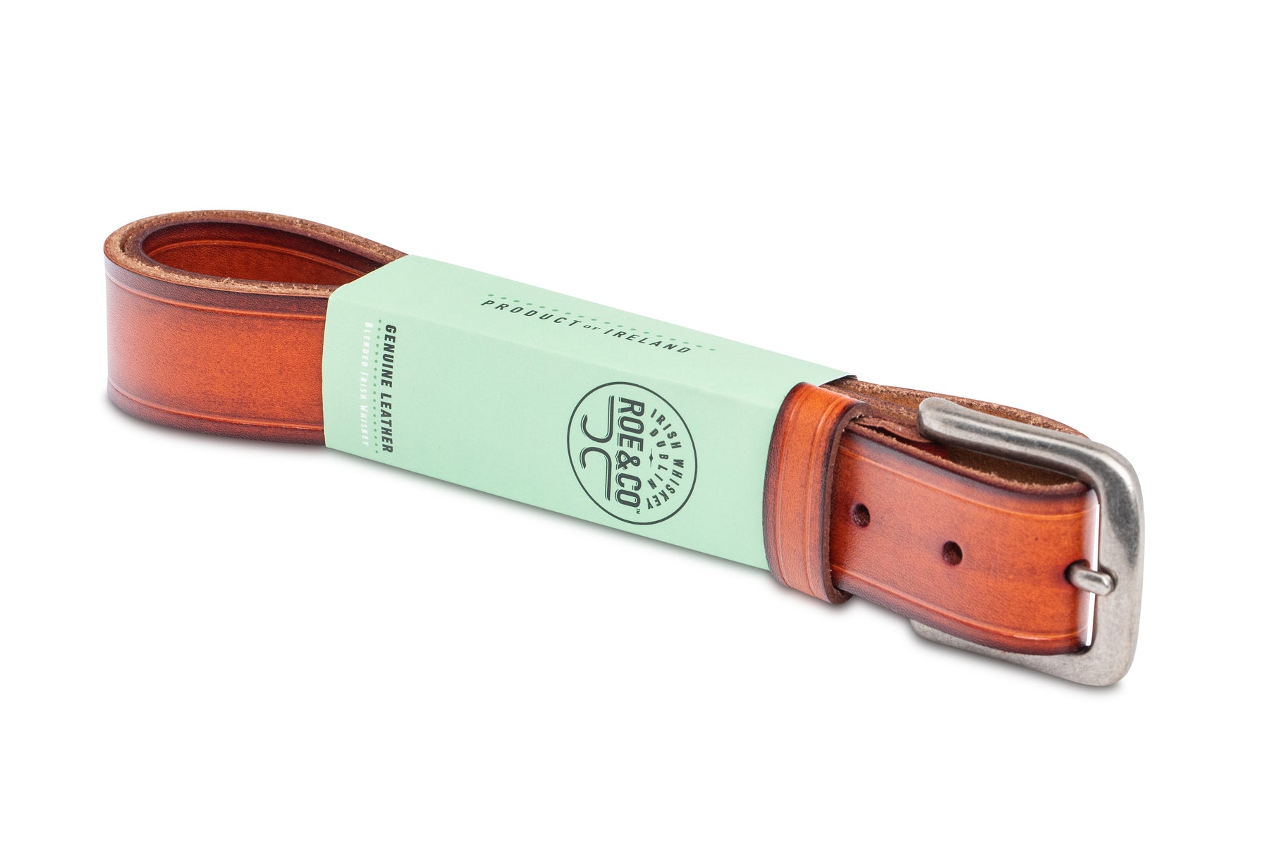 Roe & Co Irish Whiskey Leather Belt