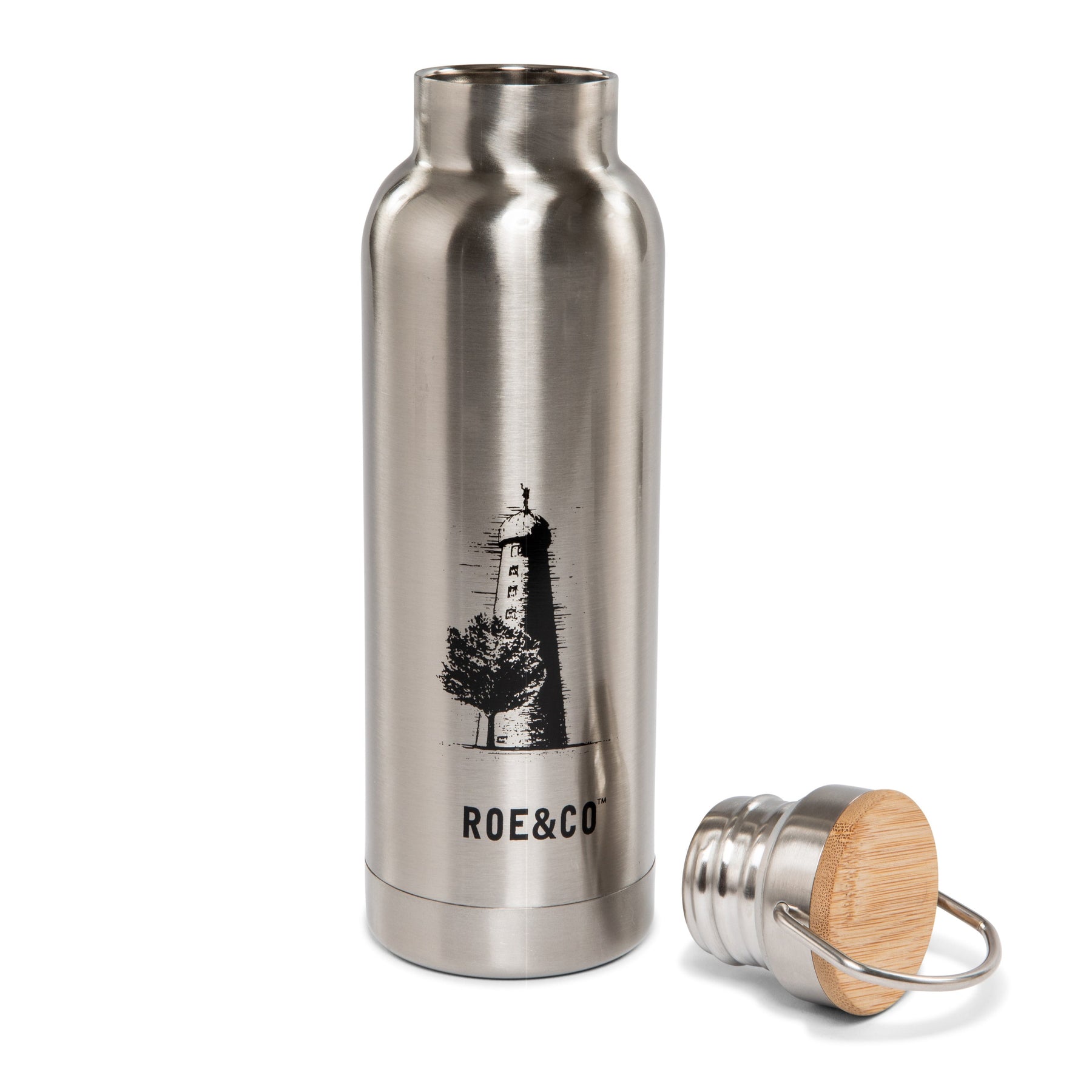 Roe & Co Whiskey Stainless Steel Water Bottle