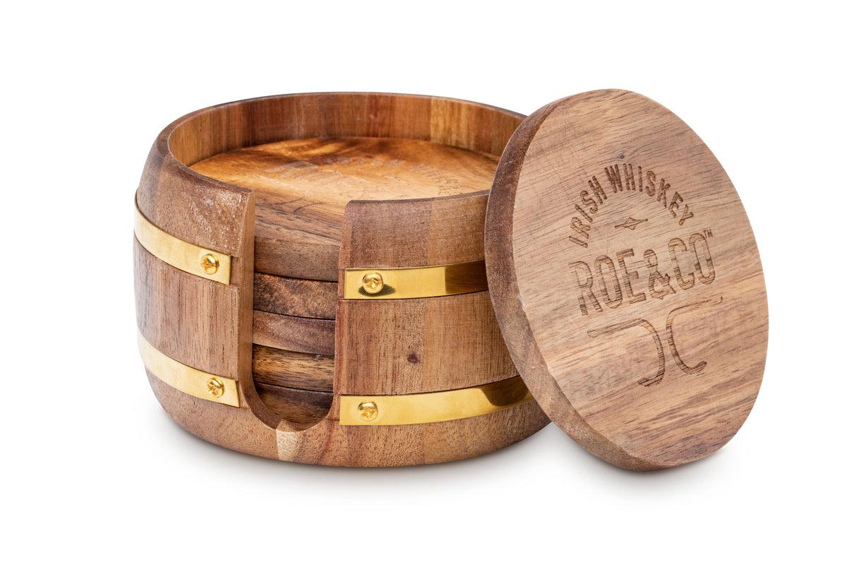 Irish Whiskey barrel coaster