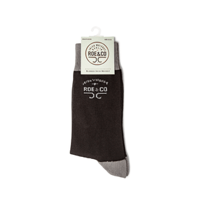 Roe & Co Whiskey Black & Grey Sock