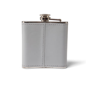 Roe & Co Whiskey Steel and Leather Hip Flask